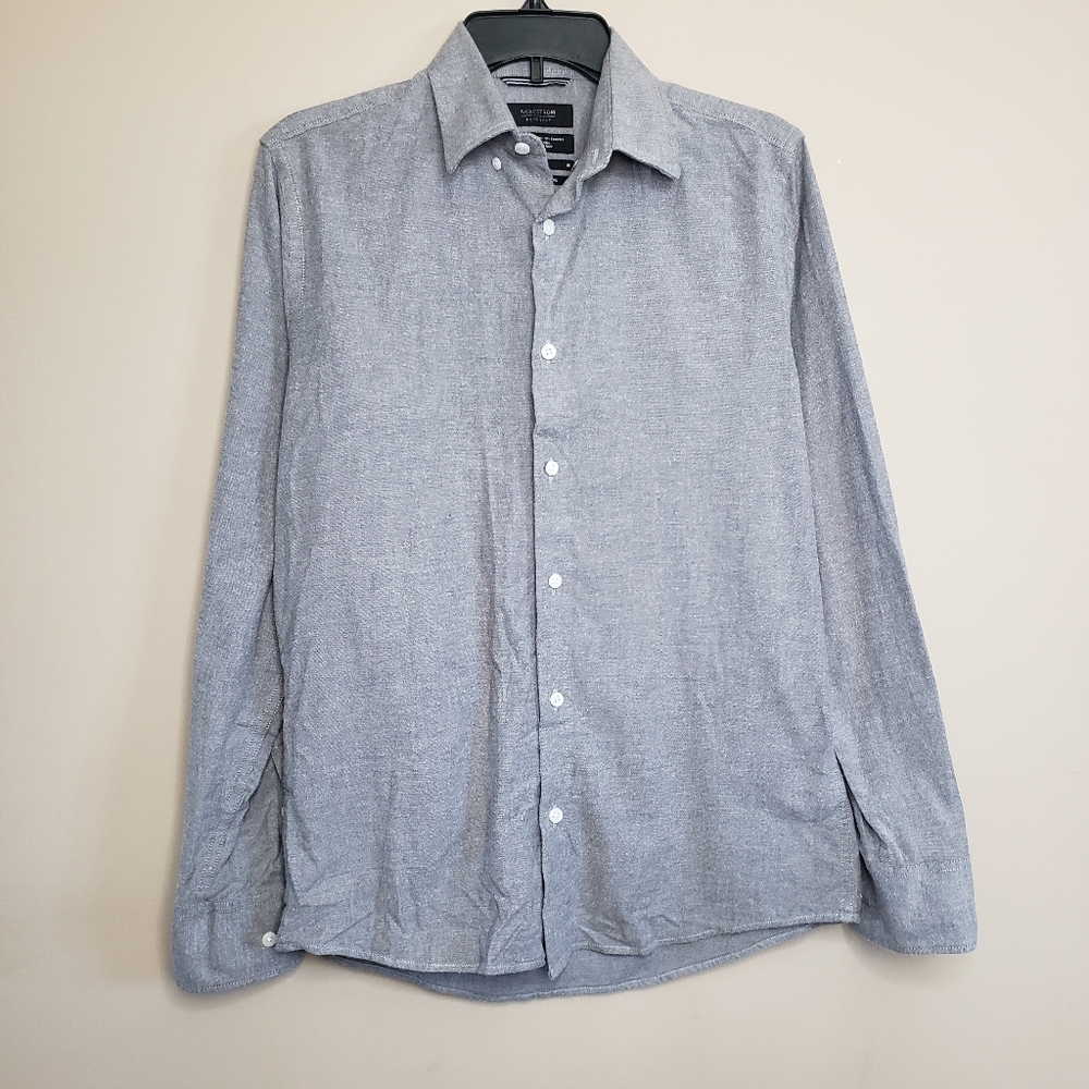 Nordstrom mens shop trim fit stretch Oxford button down shirt S